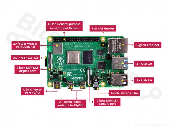 Raspberry Pi 4 Model B - 2GB - WiFi - BT